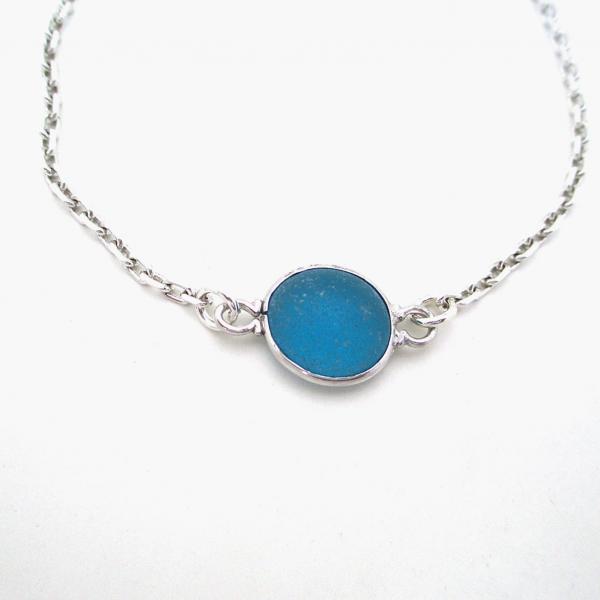 Turquoise Sea Glass Anklet