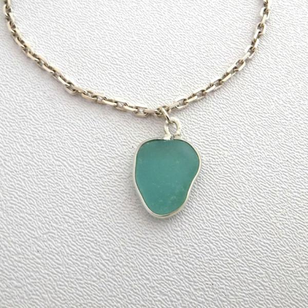 Turquoise Sea Glass Anklet picture