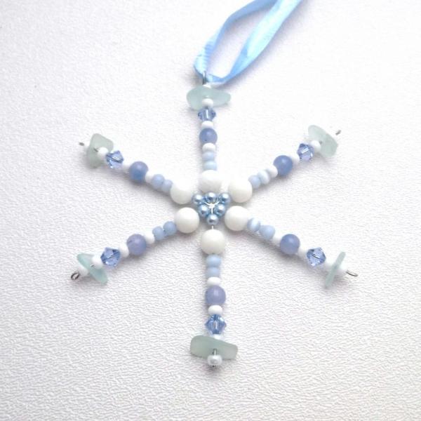 Sea Glass Snowflake Ornament picture