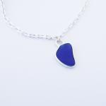 Cobalt Blue Sea Glass Dangle Anklet