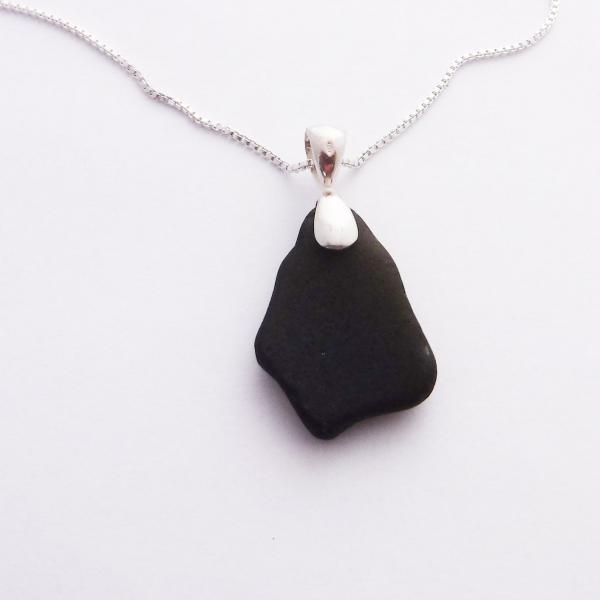 Black Sea Glass Necklace picture