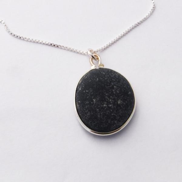 Unique Black Sea Glass Necklace picture