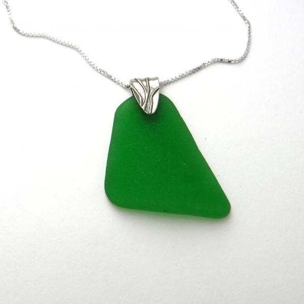 Jade Green Sea Glass Necklace picture