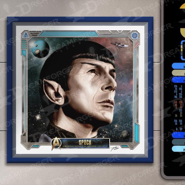 Spock Limited Edition Star Trek Print • Starfleet Academy Character Profile Series • 6 x 6" Hand Drawn Art • Limited Giclée Print picture