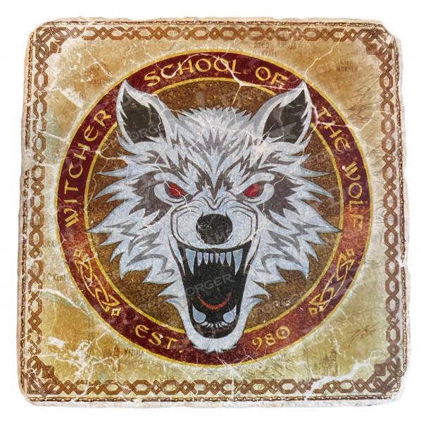 The Witcher Italian Marble Coasters "School of the Wolf" picture