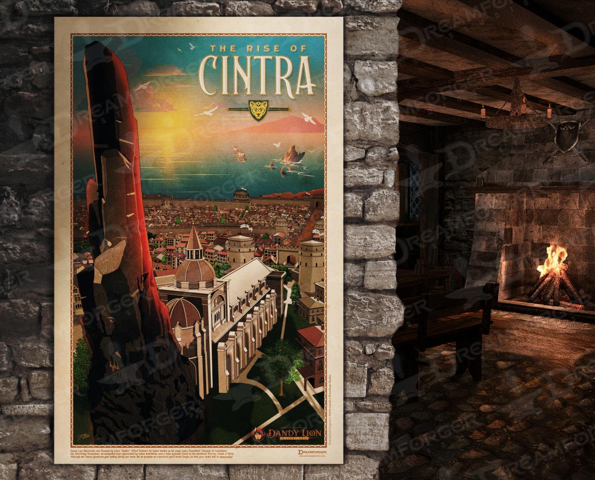The Rise of Cintra - Witcher Travel Poster 11x17 (Dandy Lion Excursions series) &bull; Explore the Northern Kingdoms! picture