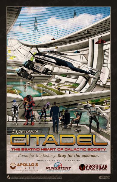 Mass Effect "Experience the Citadel" Travel Poster 9" x 12" & 11" x 17" picture