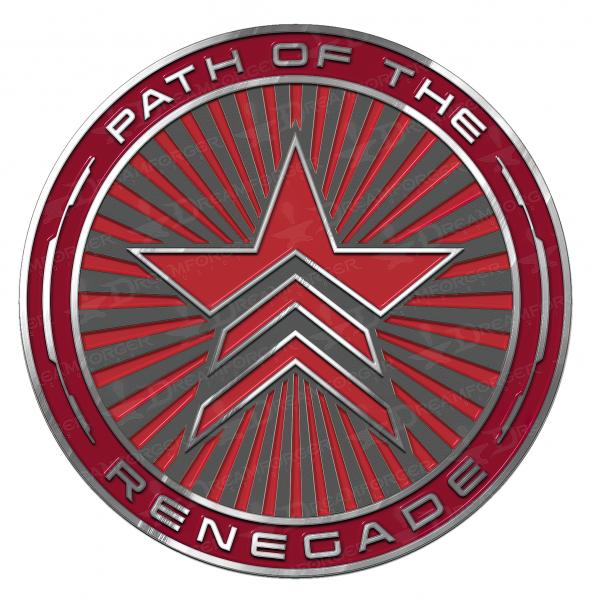 Mass Effect "Paragon/Renegade/Paragade" Silver Lapel Pins (with Glow-In-The-Dark Enamel) [PREORDER] picture