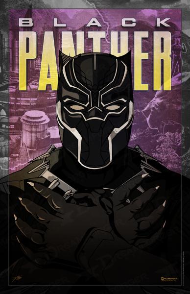 Black Panther (Superhero Minimalist Poster Series) • 11" x 17" Art Print • Fan Art for the Fan of (Comic) Art! picture