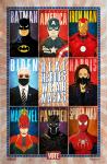 Limited Edition "Real Heroes Wear Masks" 11" x 17" Political Poster • Biden/Harris 2020 • Minimalistic Superhero Illustrations