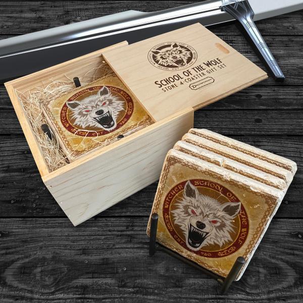 The Witcher Italian Marble Coasters "School of the Wolf" picture