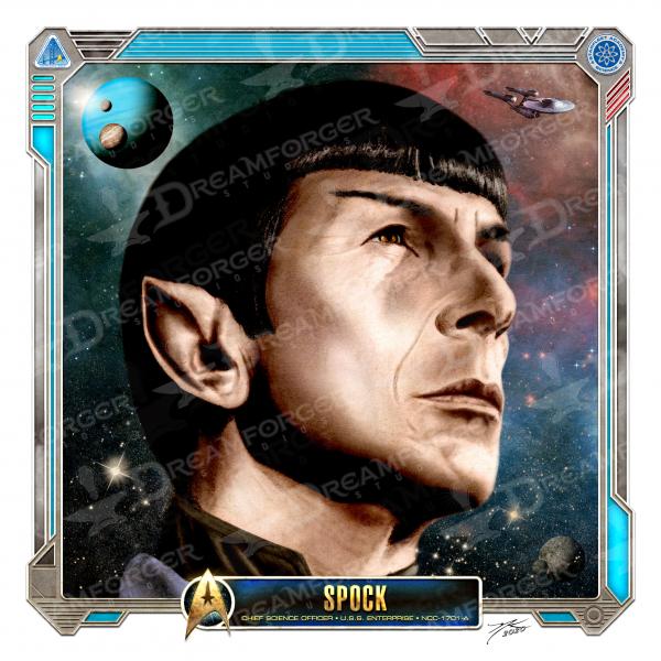 Spock Limited Edition Star Trek Print • Starfleet Academy Character Profile Series • 6 x 6" Hand Drawn Art • Limited Giclée Print picture