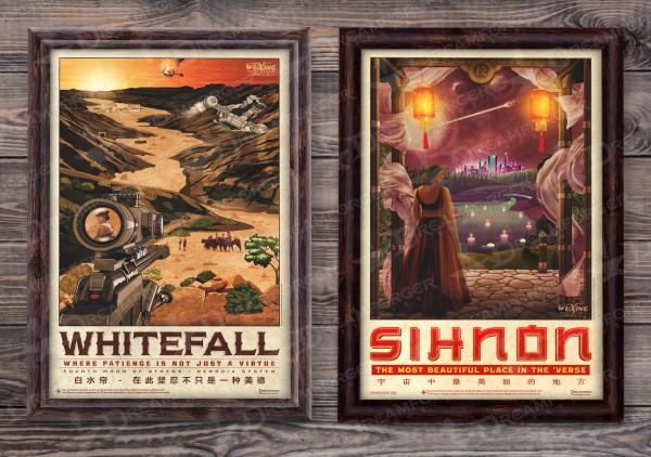 Firefly 11x17 Travel Poster Bundle (WuXing Travel Agency series) • Persephone / Whitefall / Sihnon picture