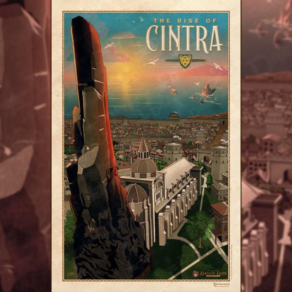 The Rise of Cintra - Witcher Travel Poster 11x17 (Dandy Lion Excursions series) • Explore the Northern Kingdoms! picture