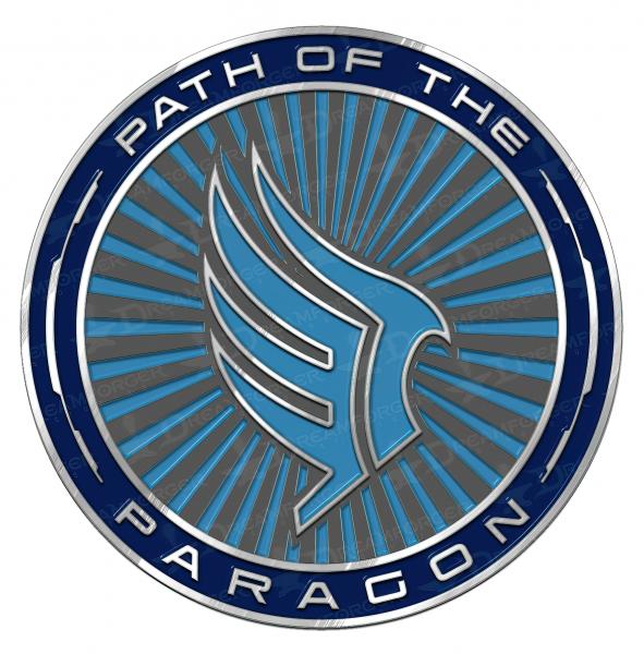 Mass Effect "Paragon/Renegade/Paragade" Silver Lapel Pins (with Glow-In-The-Dark Enamel) [PREORDER] picture