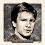 Captain Malcolm Reynolds 6" x 6" Hand-Drawn Custom Firefly Fan Art • Limited Giclée Print Run of 150