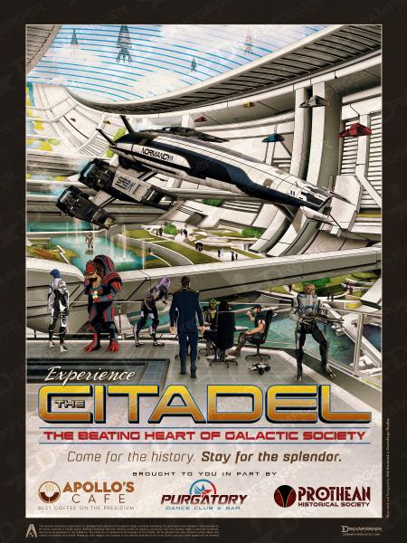 Mass Effect "Experience the Citadel" Travel Poster 9" x 12" & 11" x 17" picture