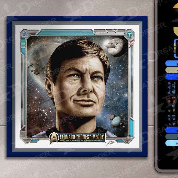 Dr McCoy Star Trek Limited Edition Print • Starfleet Academy Character Portrait Series 6 x 6" Hand Drawn Art • Limited Giclée Print picture