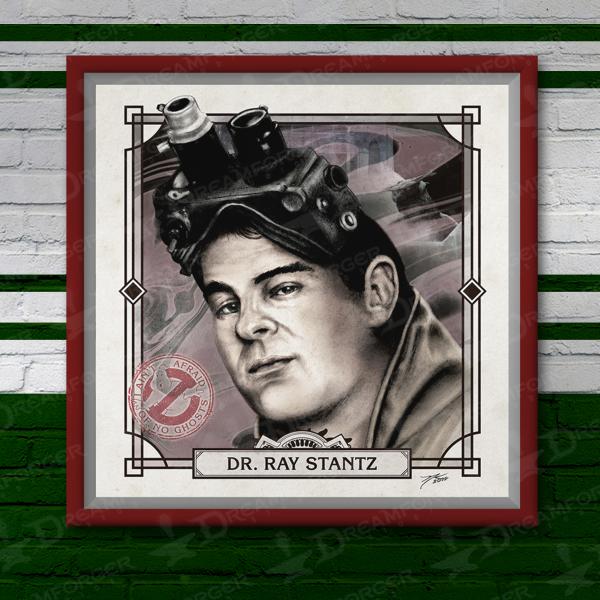 Dr Ray Stantz 6" x 6" Hand-Drawn Custom Ghostbusters Fan Art • Limited Giclee Print picture