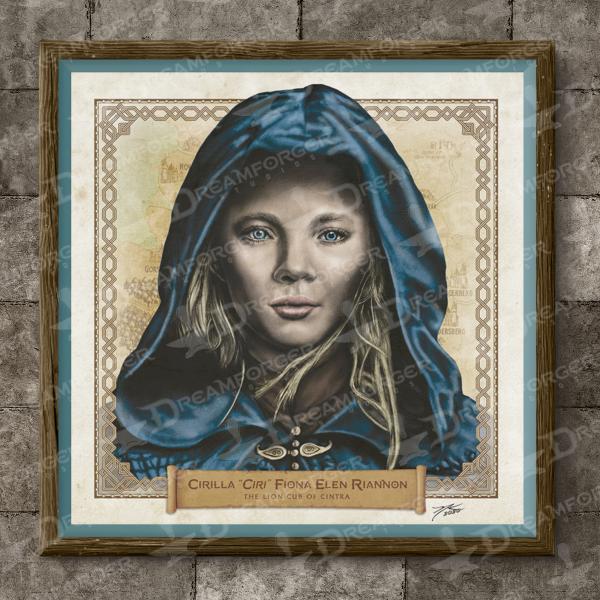 Witcher Princess Ciri (Lion Cub of Cintra), 6" x 6" Hand-Drawn Custom Art • Limited Giclee Print Run of 150 picture