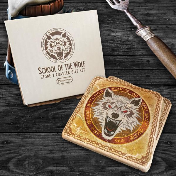 The Witcher Italian Marble Coasters "School of the Wolf" picture