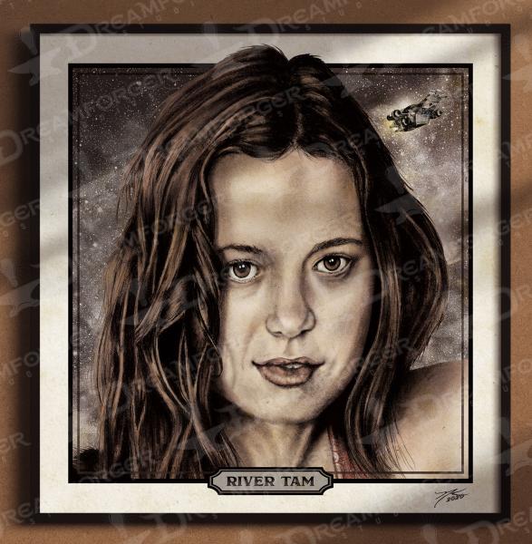 River Tam 6" x 6" Hand-Drawn Custom Firefly Fan Art • Limited Giclée Print Run of 150 picture