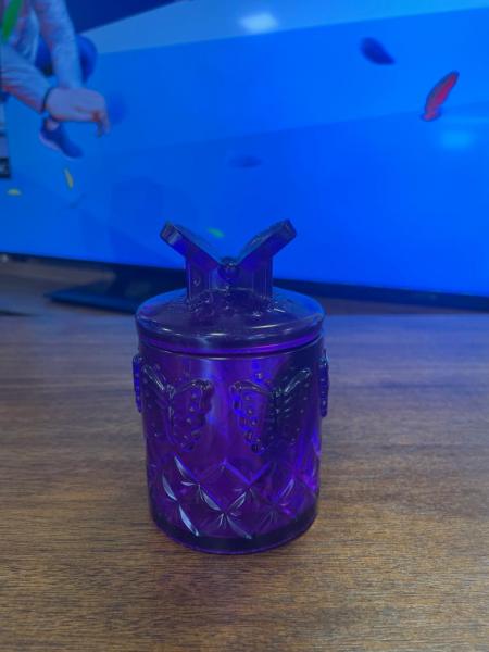 Butterfly pillar candle/jewelry container picture