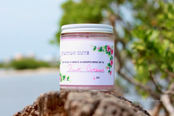 Pink Cream soy wax candle