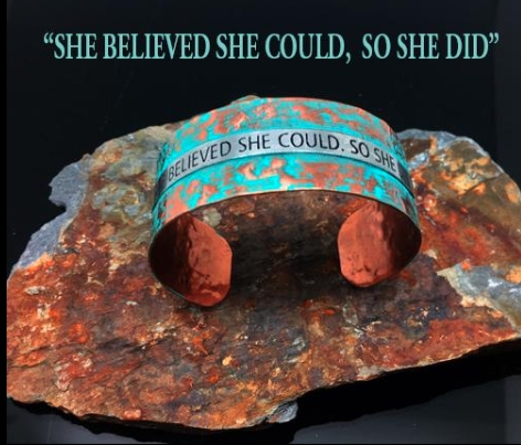 COPPER "SHE BELIEVED SHE COULD..." CUFF picture