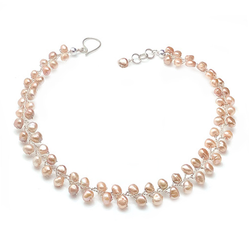 PEACH FRESHWATER PEARLS SET picture