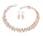 PEACH FRESHWATER PEARLS SET