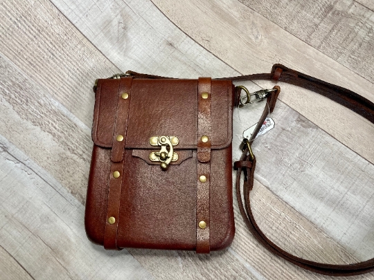 Brown Leather Crossbody Bag picture