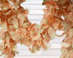 Pink Flower Rag Garland