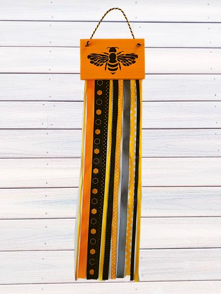 Mini Bee Hanger with Ribbon Streamers