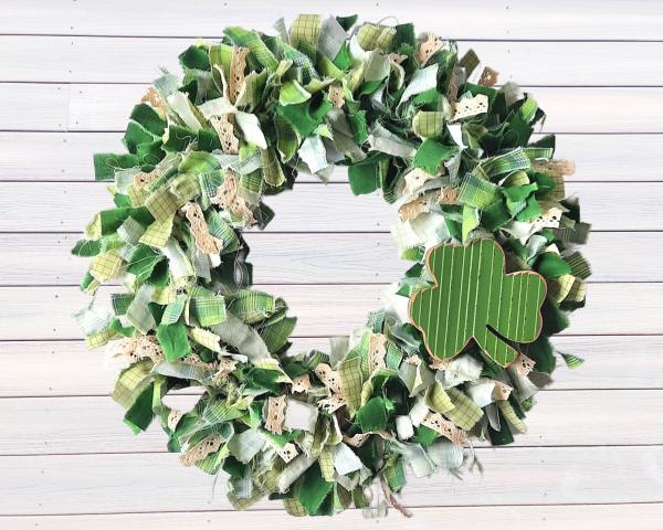 Saint Patrick's Day Rag Wreath picture