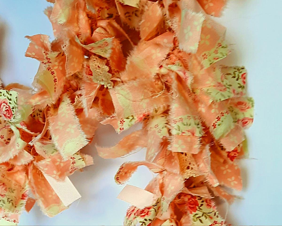 Pink Flower Rag Garland picture