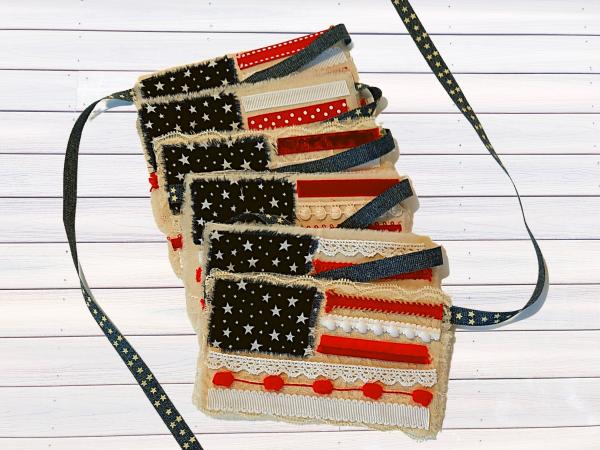 Fringe and Lace American Flag Garland picture
