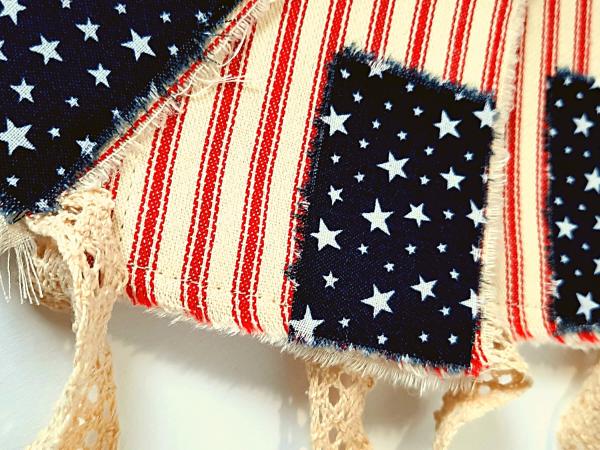 Mini American Flag on Lace Garland picture