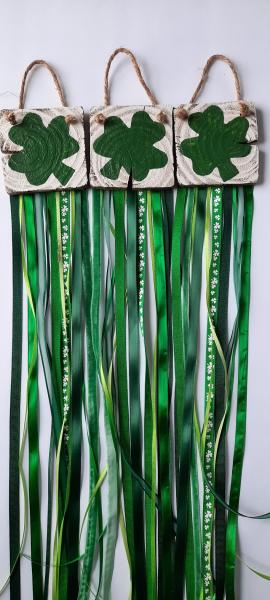 Wooden Shamrock with Streamers picture