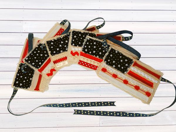 Fringe and Lace American Flag Garland picture