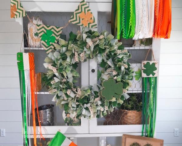 Saint Patrick's Day Rag Wreath picture