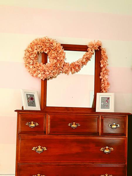 Pink Flower Rag Garland picture