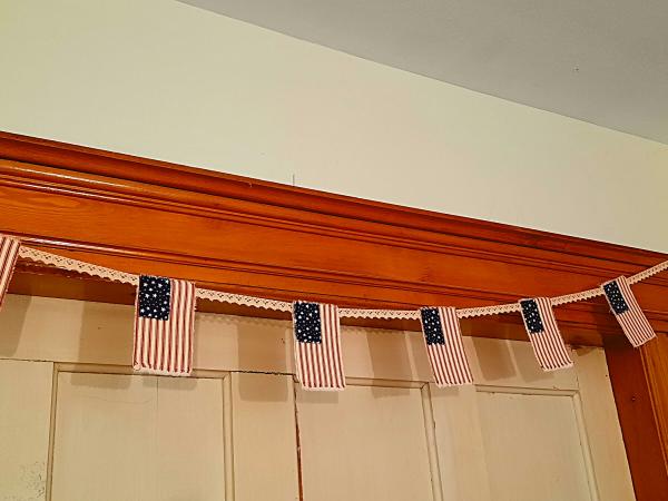 Mini American Flag on Lace Garland picture