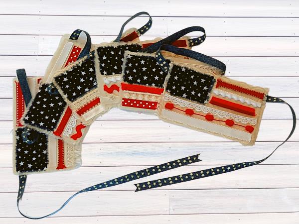 Fringe and Lace American Flag Garland picture