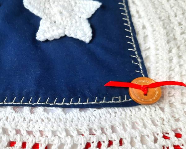 Stars and Stripes American Flag Doily Wall Hanging picture