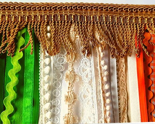 12" Irish Ribbon and Lace Flag picture