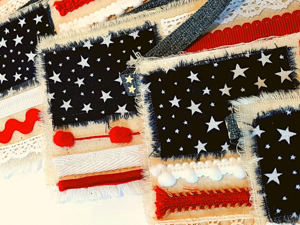 Fringed Bottom American Flag Garland picture