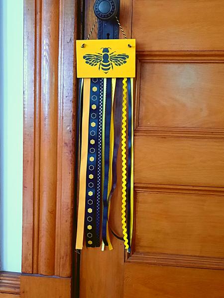 Mini Bee Hanger with Ribbon Streamers picture