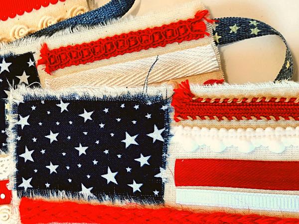 Fringed Bottom American Flag Garland picture