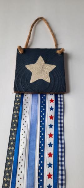 Wooden American Flag Stars with Streamers picture